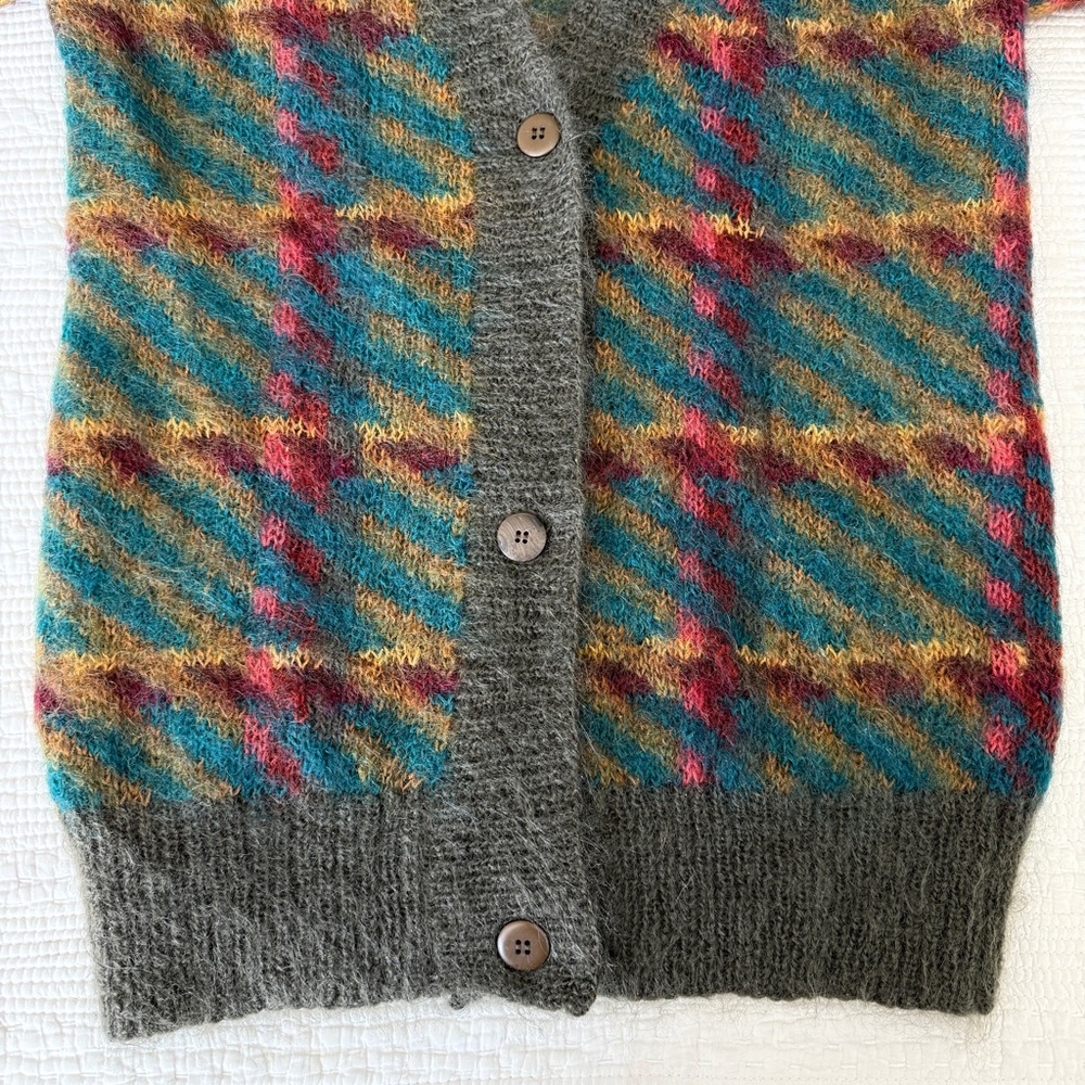 Vintage Hand Knit Mohair Wool Oversized Sweater M by Michelle Stuart 90s Grunge - Picture 6 of 15